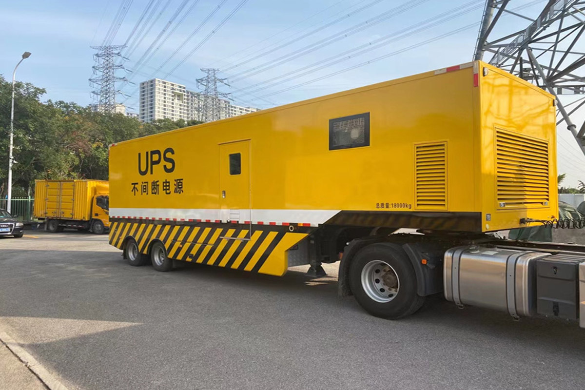 红花岗发电机租赁施工现场
